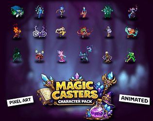 35 RPG Character Asset Pack - Humanoid Magic Casters