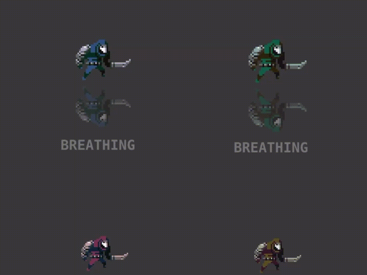 25 Animated Pixel Art RPG Character Pack - Humanoid Fighters