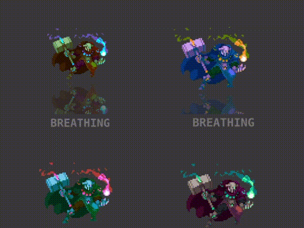 20 Animated Pixel Art RPG Character Pack - Humanoids with Weapons