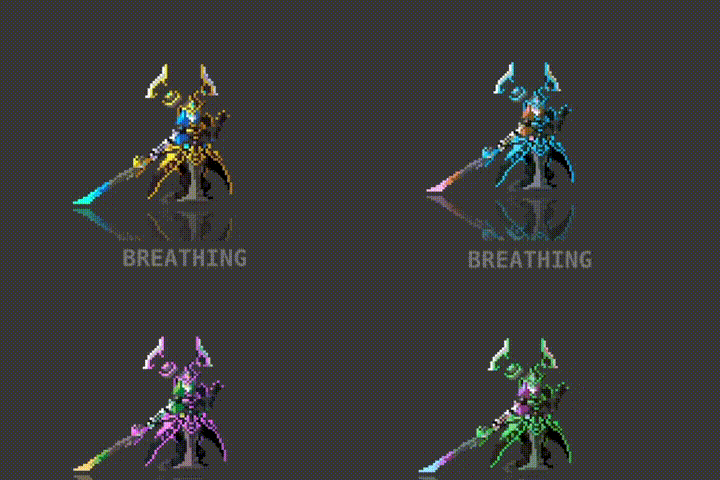 20 Animated Pixel Art RPG Character Pack - Humanoids with Weapons