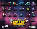 40 Animated Pixel Art RPG Character Pack - Battle Heroes