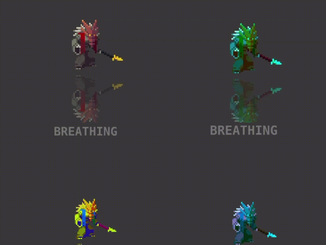 25 Animated Pixel Art RPG Character Pack - Humanoid Fighters