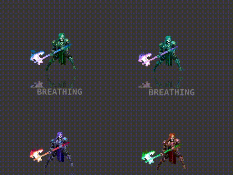 20 Animated Pixel Art RPG Character Pack - Humanoids with Weapons