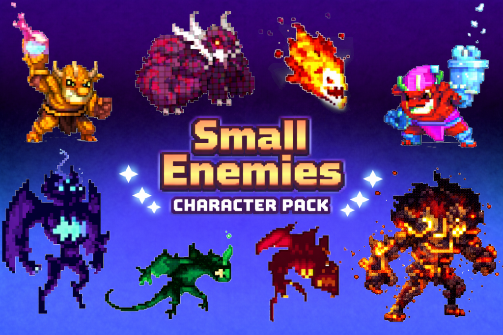 15 RPG Character Asset Pack - Small Enemy Creatures