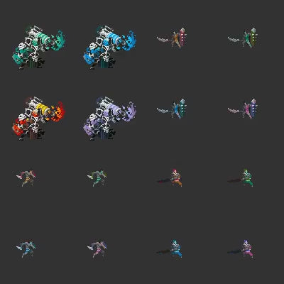40 Animated Pixel Art RPG Character Pack - Battle Heroes