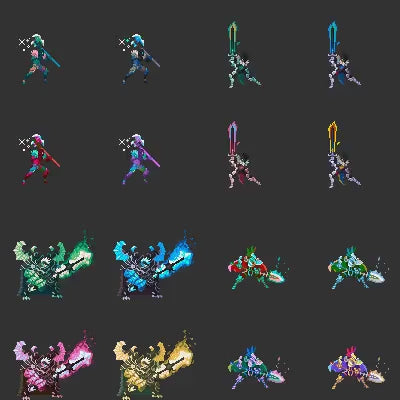 40 Animated Pixel Art RPG Character Pack - Battle Heroes
