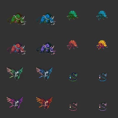 50 Animated Pixel Art RPG Character Pack - Beasts