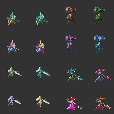 40 Animated Pixel Art RPG Character Pack - Battle Heroes