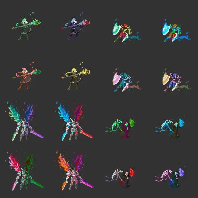 40 Animated Pixel Art RPG Character Pack - Battle Heroes