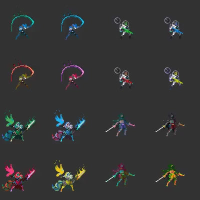 40 Animated Pixel Art RPG Character Pack - Battle Heroes