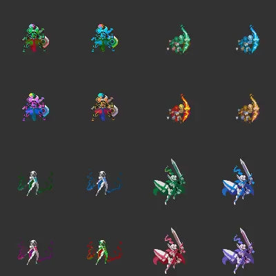 40 Animated Pixel Art RPG Character Pack - Battle Heroes