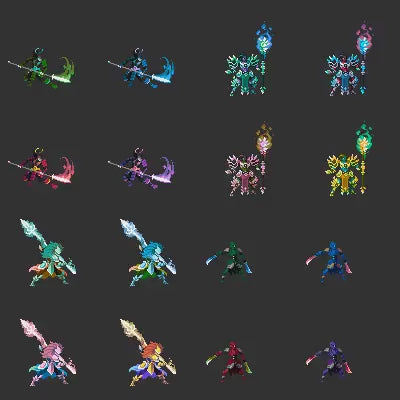 40 Animated Pixel Art RPG Character Pack - Battle Heroes