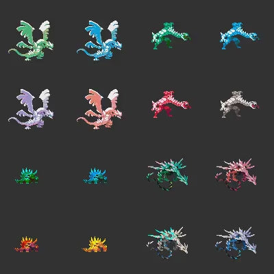 50 Animated Pixel Art RPG Character Pack - Beasts