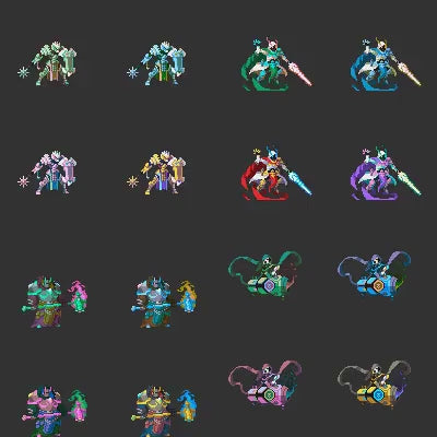 40 Animated Pixel Art RPG Character Pack - Battle Heroes