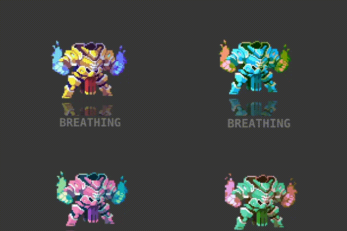 25 Animated Pixel Art RPG Character Pack - Humanoid Fighters