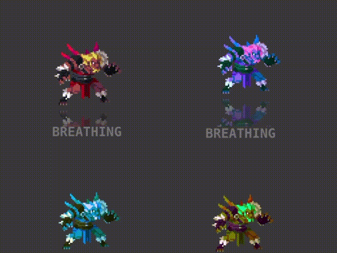 25 Animated Pixel Art RPG Character Pack - Humanoid Fighters