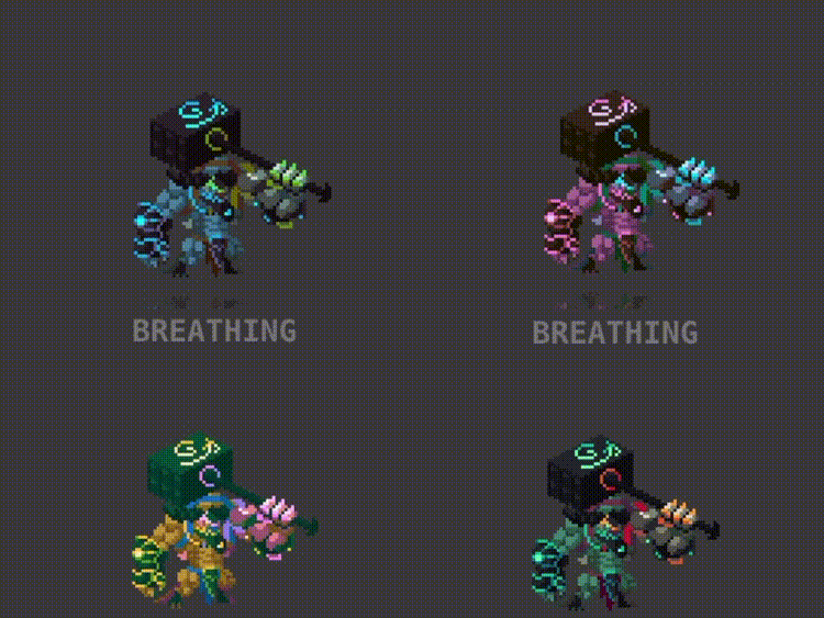 20 Animated Pixel Art RPG Character Pack - Humanoids with Weapons